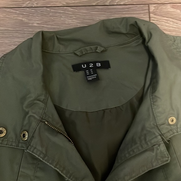 U2B Olive Green Utility Jacket - Picture 4 of 10
